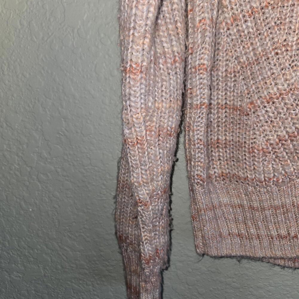 Lucky Brand Womens Pink Crewneck Sweater Size M Striped Knitted Marled Feminine - Picture 3 of 8